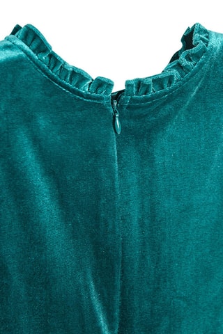 Vestido em veludo Turquesa