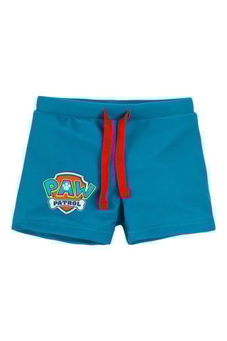 T-shirt e boxers de banho Chase, Marshall e Ruben Patrulha Pata - Azul-rei e turquesa