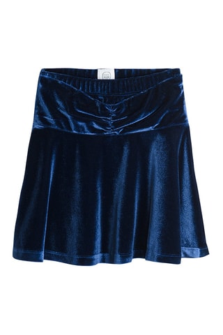 Saia em veludo Azul-cobalto