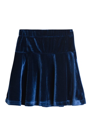 Saia em veludo Azul-cobalto