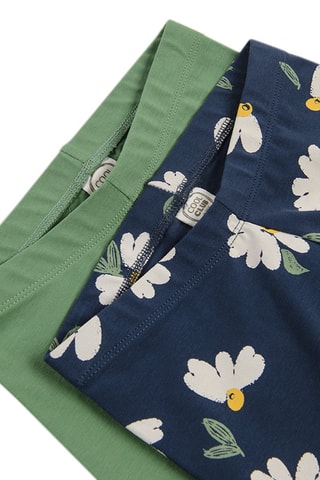 2 leggings Verde e azul-marinho