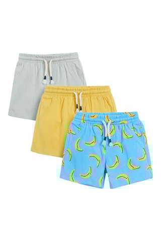 3 calções - Amarelo e cinzento-claro