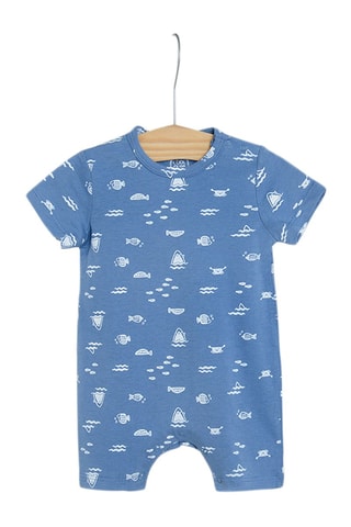 2 macacões Branco e azul-cobalto