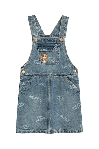 Vestido-jardineiras de ganga Stella Patrulha Pata - Azul