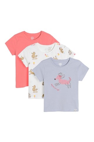 3 t-shirts Rosa e branco