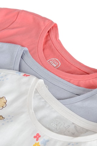 3 t-shirts Rosa e branco