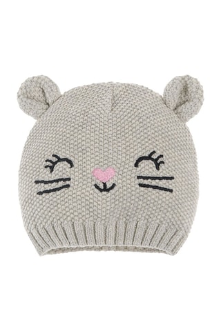 Gorro com orelhas - Cinzento-claro