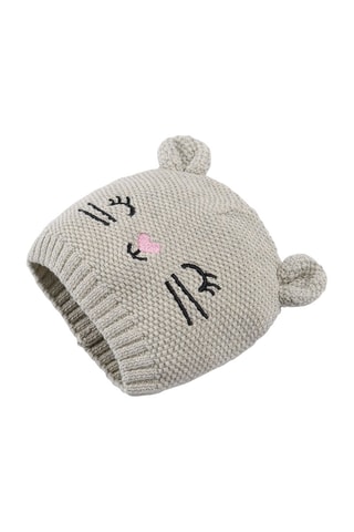 Gorro com orelhas - Cinzento-claro