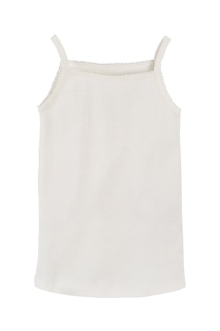 3 camisolas de alças Cinzento mesclado, branco e rosa