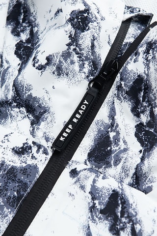 Casaco com capuz Azul-marinho e branco