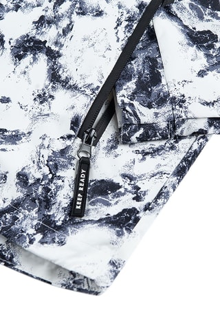 Casaco com capuz Azul-marinho e branco