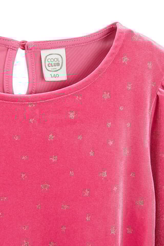 Vestido em veludo - Rosa