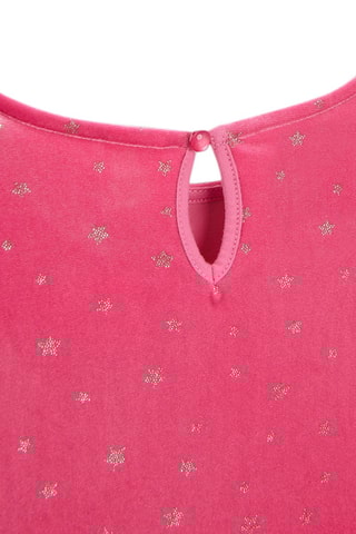 Vestido em veludo - Rosa