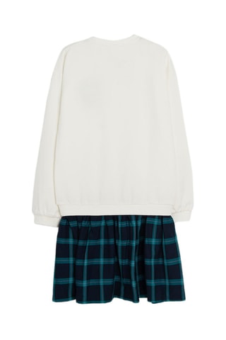 Vestido efeito ilusório - Branco e preto