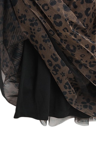 Vestido bi-matéria - Preto