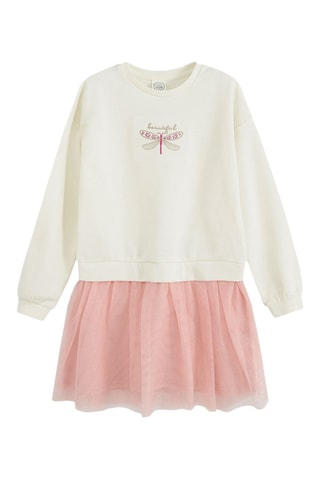 Vestido efeito ilusório - Bege