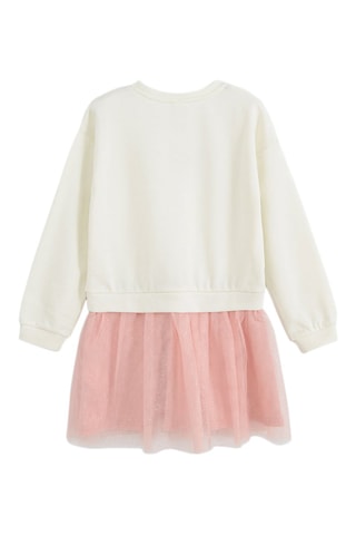 Vestido efeito ilusório - Bege