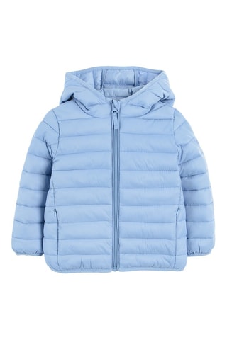 Anorak con capucha - Celeste