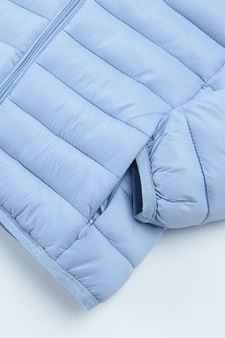 Anorak con capucha - Celeste