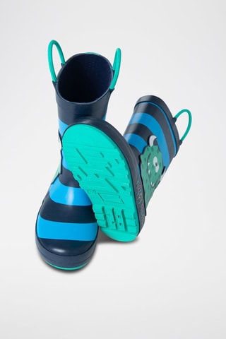 Galochas Happy Monster - Azul-marinho