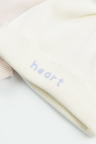 2 gorros atados - Rosa-maquilhagem e cru