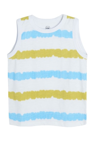 Camisola de alças Branco e azul-celeste