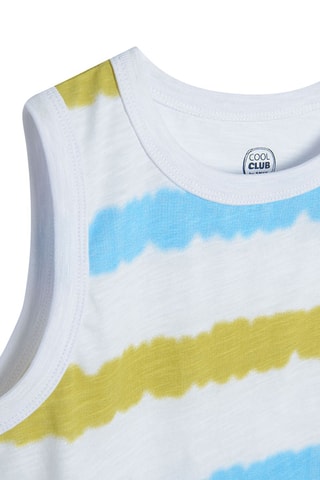 Camisola de alças Branco e azul-celeste