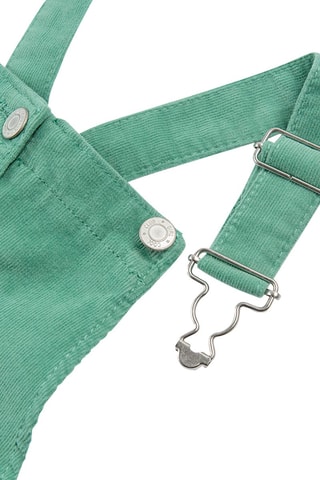 Vestido-jardineiras em veludo Verde