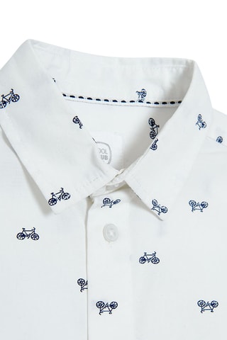 Chemise Blanc et bleu marine