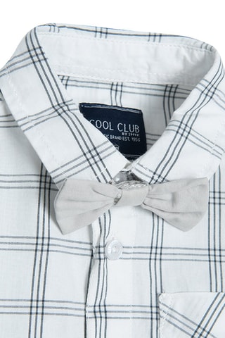 Body-camisa e calças Branco e cinzento-claro