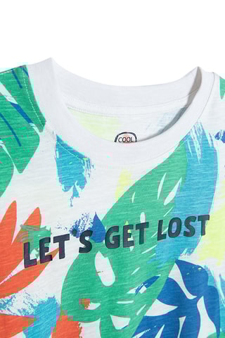 T-shirt Branco e verde