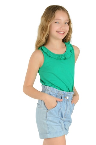 Calções de ganga Azul