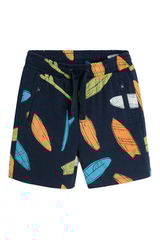 Bermudas Azul-marinho e laranja