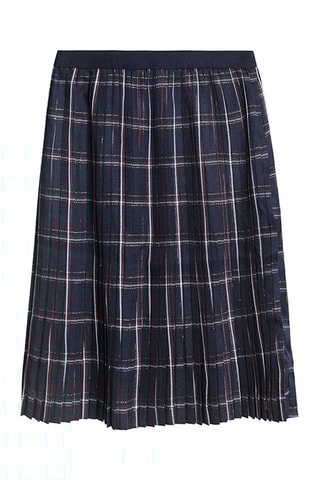 Saia plissada - Azul-marinho