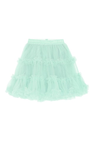 Saia com folhos - Verde-água