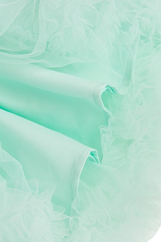 Saia com folhos - Verde-água