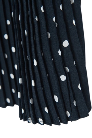 Saia plissada - Azul-marinho