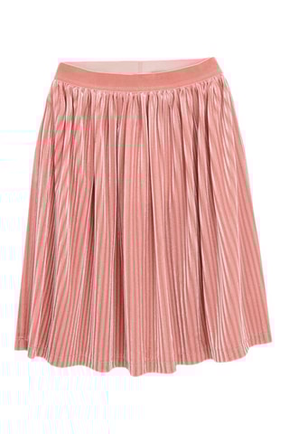 Saia plissada em veludo - Rosa-velho
