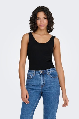 Camiseta de tirantes de algodón orgánico - Negro