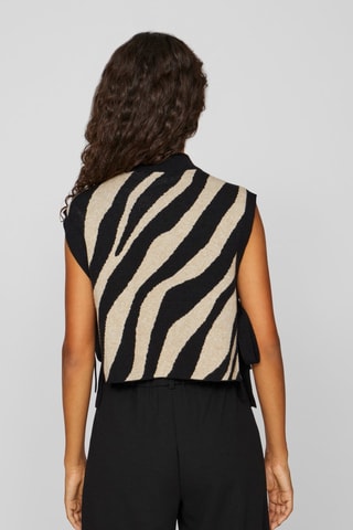 Camisola sem mangas - Preto e cru - Vila