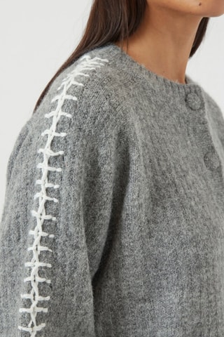 Cárdigan - Gris oscuro jaspeado - Yas