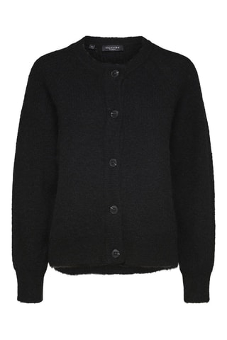 Cárdigan regular fit de lana - Negro - Selected Women