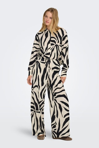 Pantalón loose de tiro alto - Negro