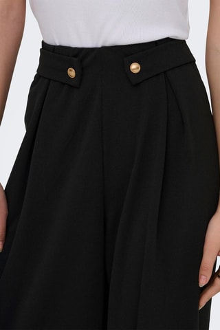 Pantalón wide leg de tiro alto - Negro