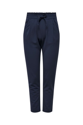 Pantalón wide leg 7/8 de tiro alto - Negro