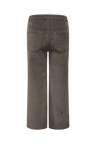 Pantalón wide leg de tiro alto de pana - Antracita