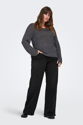 Vaquero wide leg de tiro alto - Negro