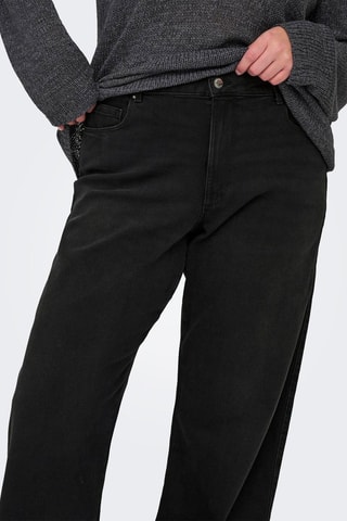 Vaquero wide leg de tiro alto - Negro