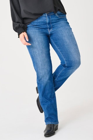 Vaquero slim fit de tiro alto - Azul claro