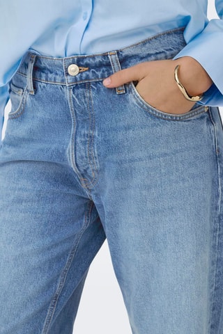 Vaquero recto de algodón orgánico - Azul claro